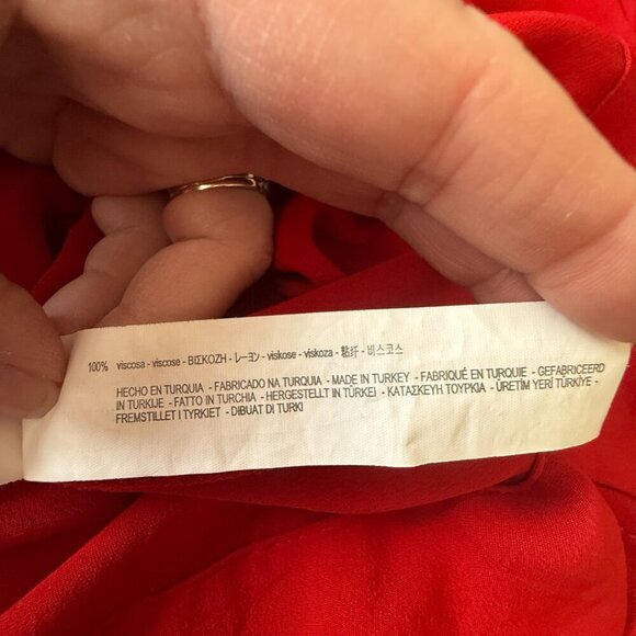 Women's XL Zara Basic Collection Red Blouse - Picture 7 of 12